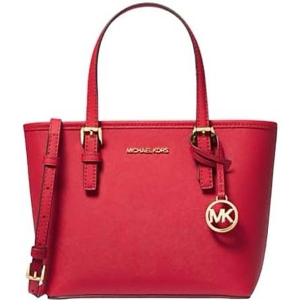 Michael Kors Red Jet Set Travel Tote